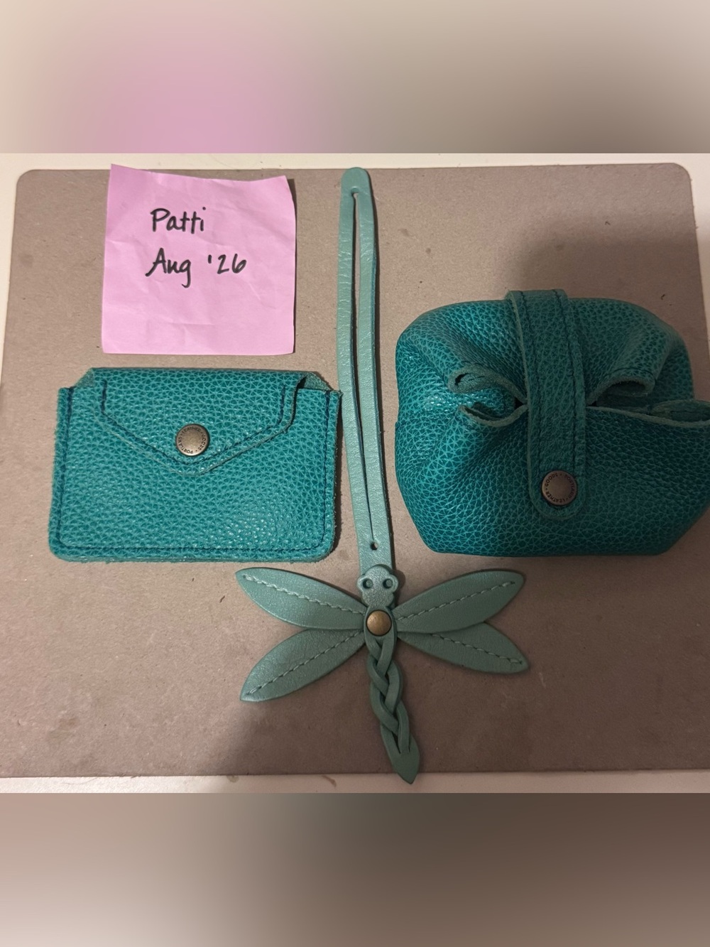 New Portland Leather Howler Pouch, Lovebug Wallet, & Dragonfly Tassel